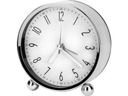 2026-reloj Despertador Silencioso 4 Pulgadas, Diseño Simple, Batería, Para Dormitorio, Mesa De Noche (blanco)