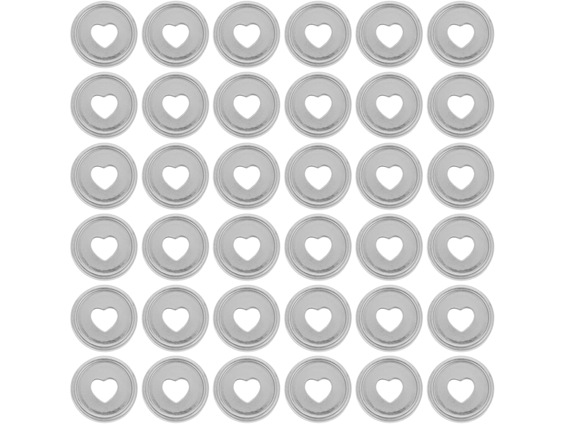 Discos de plástico Silver Heart para carpetas, paquete de 50. SFUSHOS