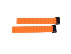 2 Pulseras De Silicona Con Cierre Magnético Para Fitbit Charge 6/5, Color Gris Y Naranja.