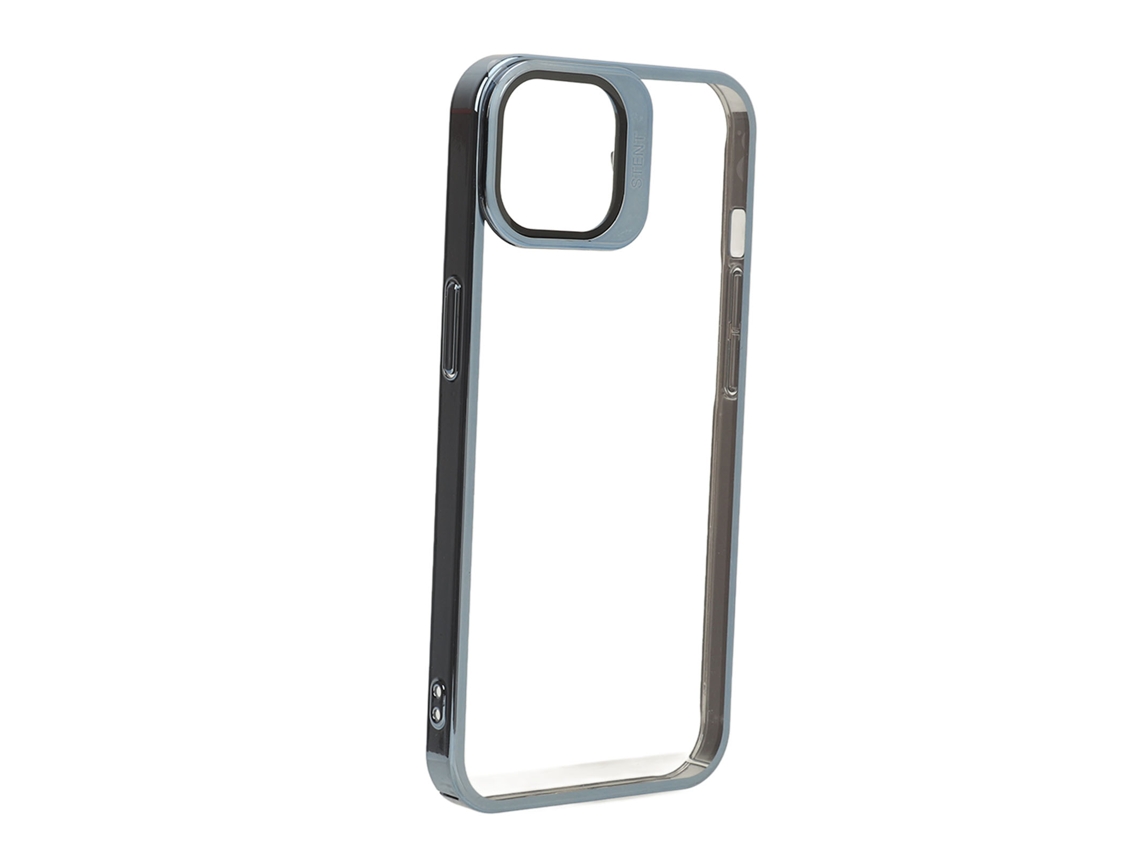 Capa Magnética Para Iphone 14 Slim Anti-choque Com Protetor De Câmera E Suporte Transparente Pc Azul