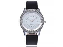 Reloj De Pulsera Vansvar Para Mujer Con Correa De Pu Y Movimiento De Cuarzo (blanco Plateado)