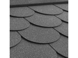 Tejas de asfalto gris Beaver B, color gris asfalto para techos de 3 m² Timbela