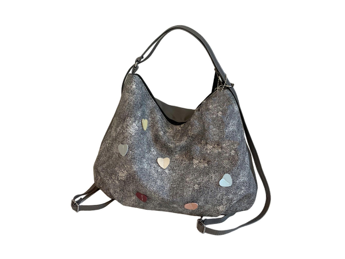 Bolso bandolera moderno para mujer, con amplio espacio, mochila multifuncional en piel sintética, ideal para el día a día y para viajar. Marrón oscuro.