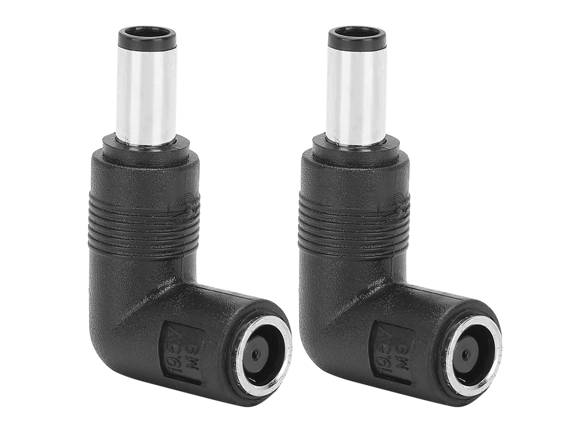 2pcs Adaptador Fêmea Para Macho Hp/dell Reto Para Cotovelo 7.4x5.0mm Plugue De Conversão De Energia