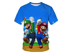 SLOWMOOSE Camiseta Impresa En 3D Para Niños de Super Mario, Camisas de Manga Corta Para Niño - Niña de Verano Color de La Imagen-200002130 - 10T