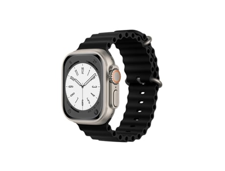 Pulsera de Silicone Ocean Ondulada GIFT4ME para Apple Watch Series 8 - 45mm Negro