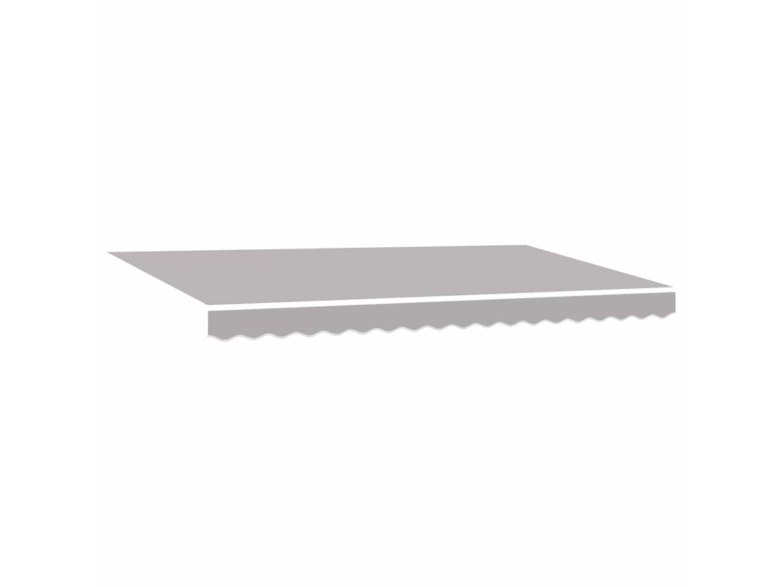 Toldo retráctil Vidaxl de poliéster gris claro