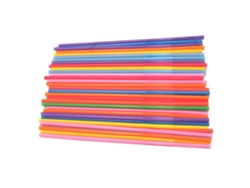 300 Canudos Macios Descartáveis Em Cores Para Sucos E Chá (cores Aleatórias)