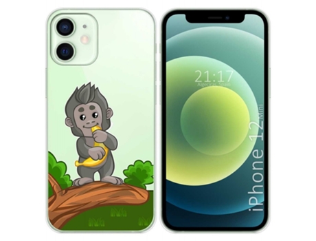 Carcasa iPhone 12 Mini (5.4) TUMUNDOSMARTPHONE Dibujos Transparente Multicolor