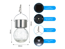 2026-10pcs Lámpara Colgante Solar De Cristal Roto 1.2v 0.1w Ip44 Con Batería Recargable 300mah Para Jardín Patio Sendero