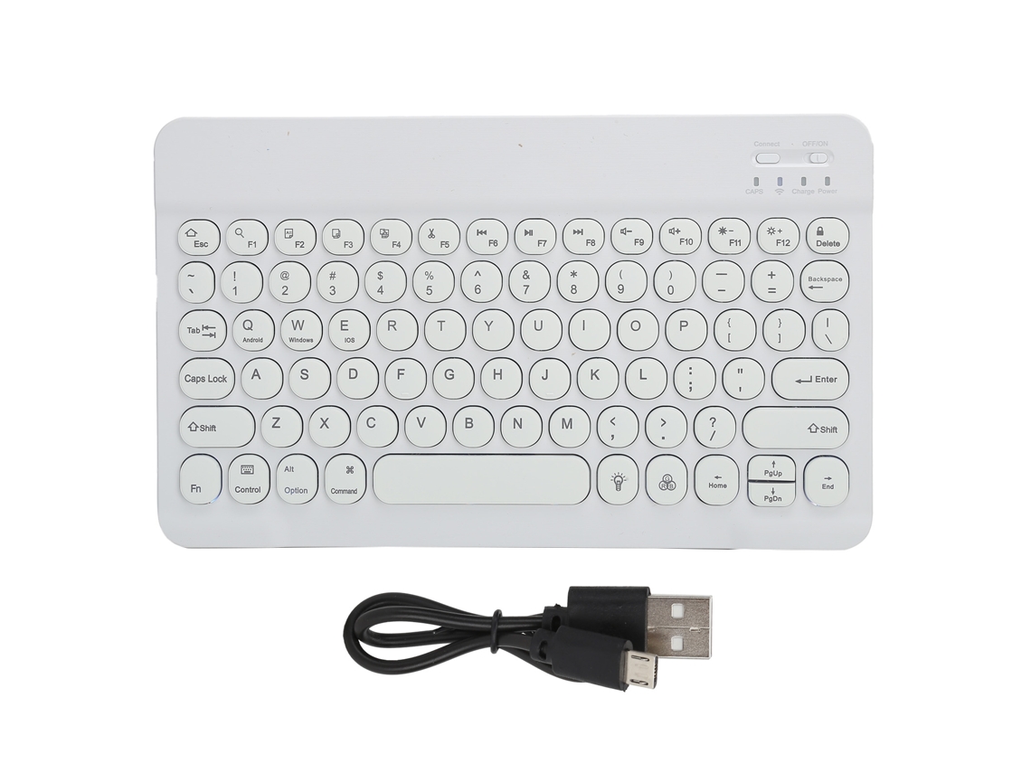 Teclado Inalámbrico Portátil Retroiluminado Rgb De 10 Pulgadas Para Tablet, Teléfono, Portátil Y Pc.
