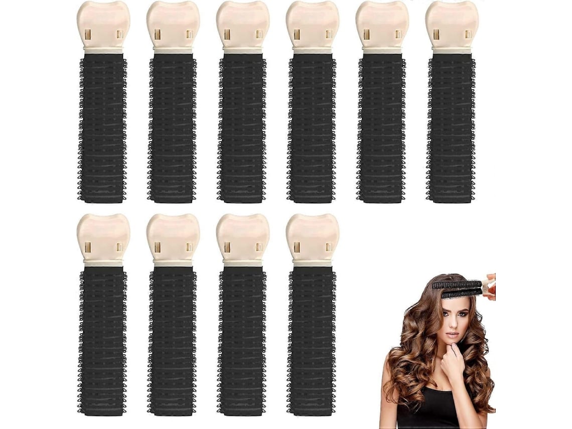 Rebe-10 Pinzas Para Volumen De Raíces De Cabello Rizado Herramienta Para Levantar Raíces Cabello Fluffy Sin Calor (negro)