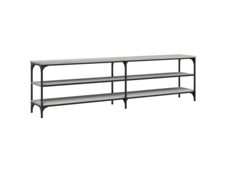 Maison Exclusive - Mueble TV metal y madera contrachapada gris Sonoma 180x30x50 cm