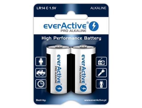 Juego de 2 Pilas EVERACTIVE R14/C Alcaline