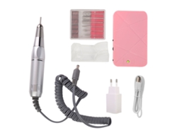 Lápiz Taladro Eléctrico Portátil Para Uñas Con 6 Brocas, Máquina De Manicura Y Pedicura Con Función De Batería Externa (rosa)