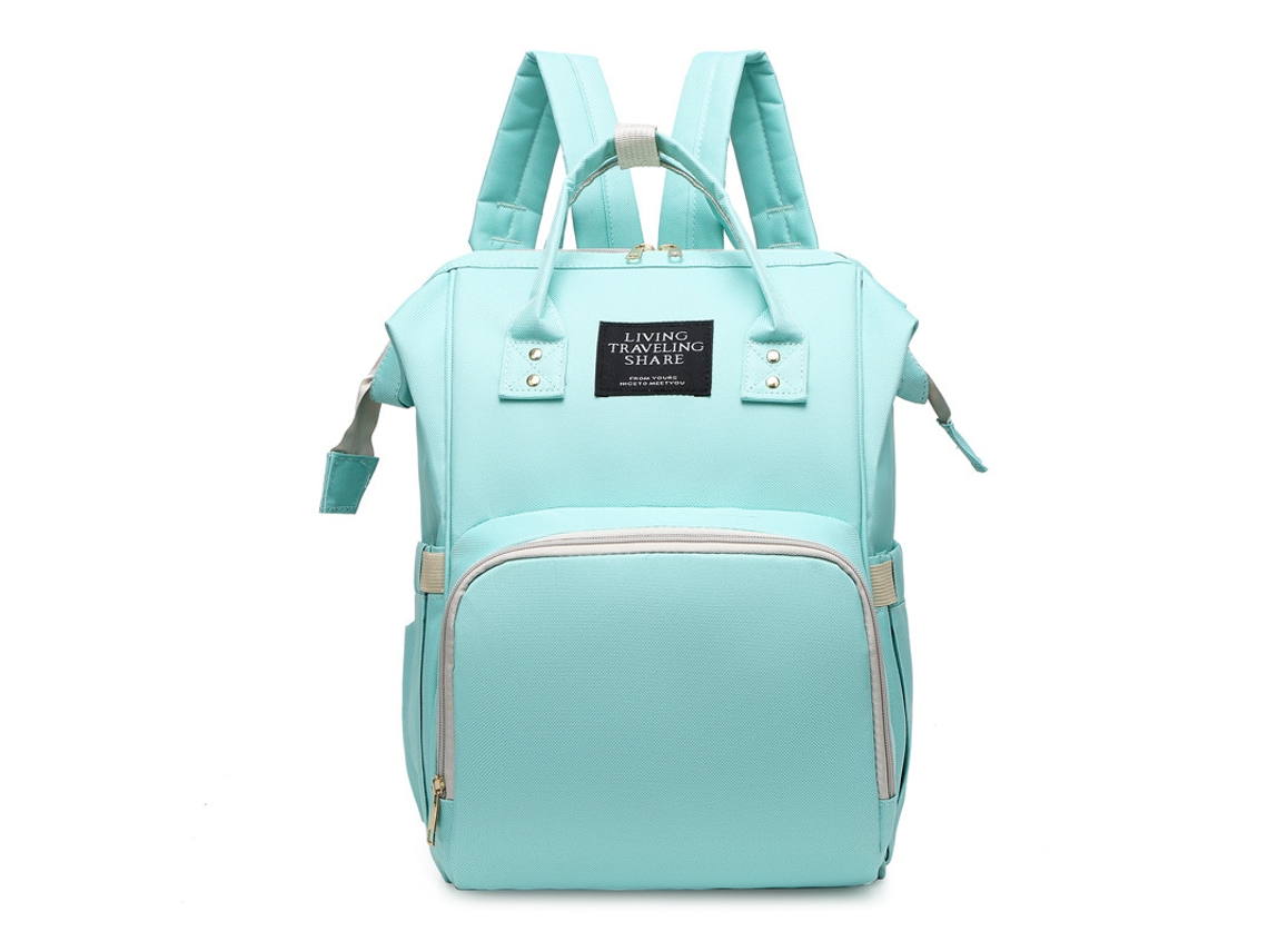 Bolsa Mamãe Mãe E Bebê Cuich Mochila Multifunción Para Cambiar Pañales Para Bebé, Bolsas De Maternidad Impermeables, Color Azul Claro