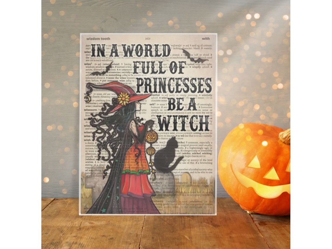 Marco decorativo acrílico con temática de Halloween (14 x 21 cm) para el hogar (Cbs719x24)