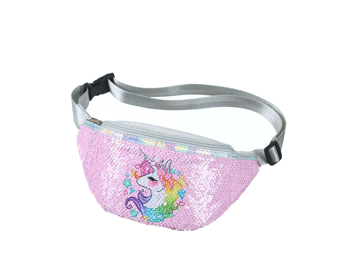 Riñonera con lentejuelas brillantes para niños, riñonera con bolsillo para viajes al aire libre, Kofihety