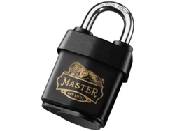 Candado de acero laminado Master Lock con cubierta de 54 mm, 4 llaves incluidas