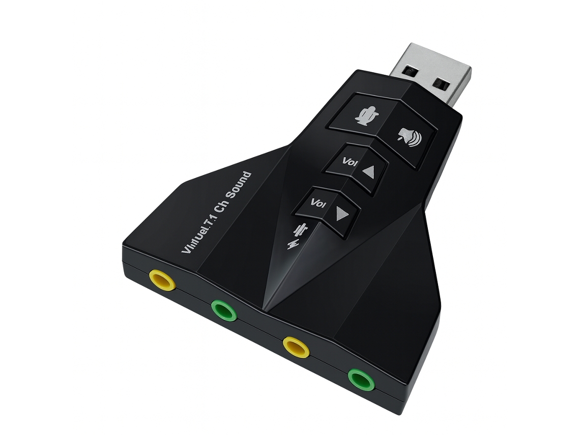 Adaptador de audio USB 7.1 OnePlus NB1399, color negro