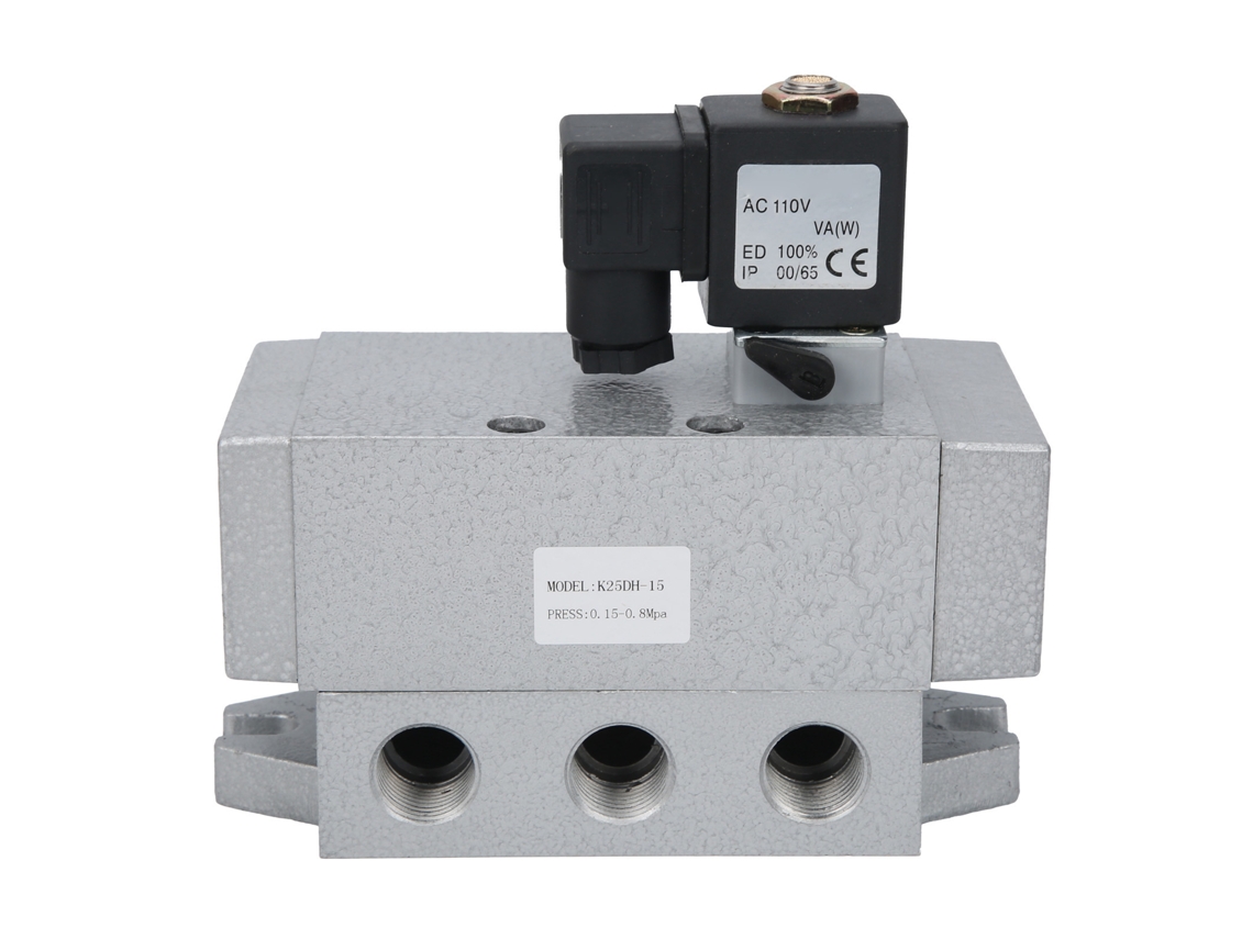 Válvula Solenoide Elétrica 2 Posições 5 Vias Controle Individual G1/2 110v K25dh-15