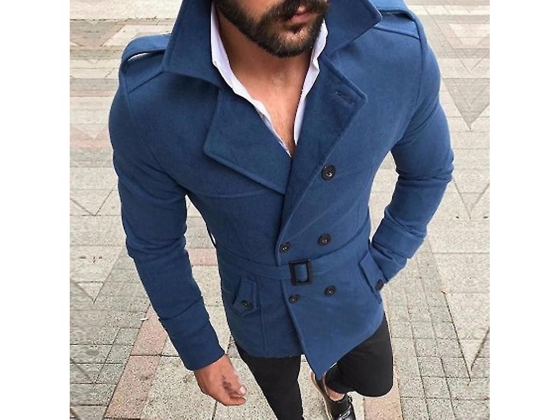 2026-abrigo Trench Para Hombre De Negocio Exterior De Alta Calidad Material Mezcla De Algodón