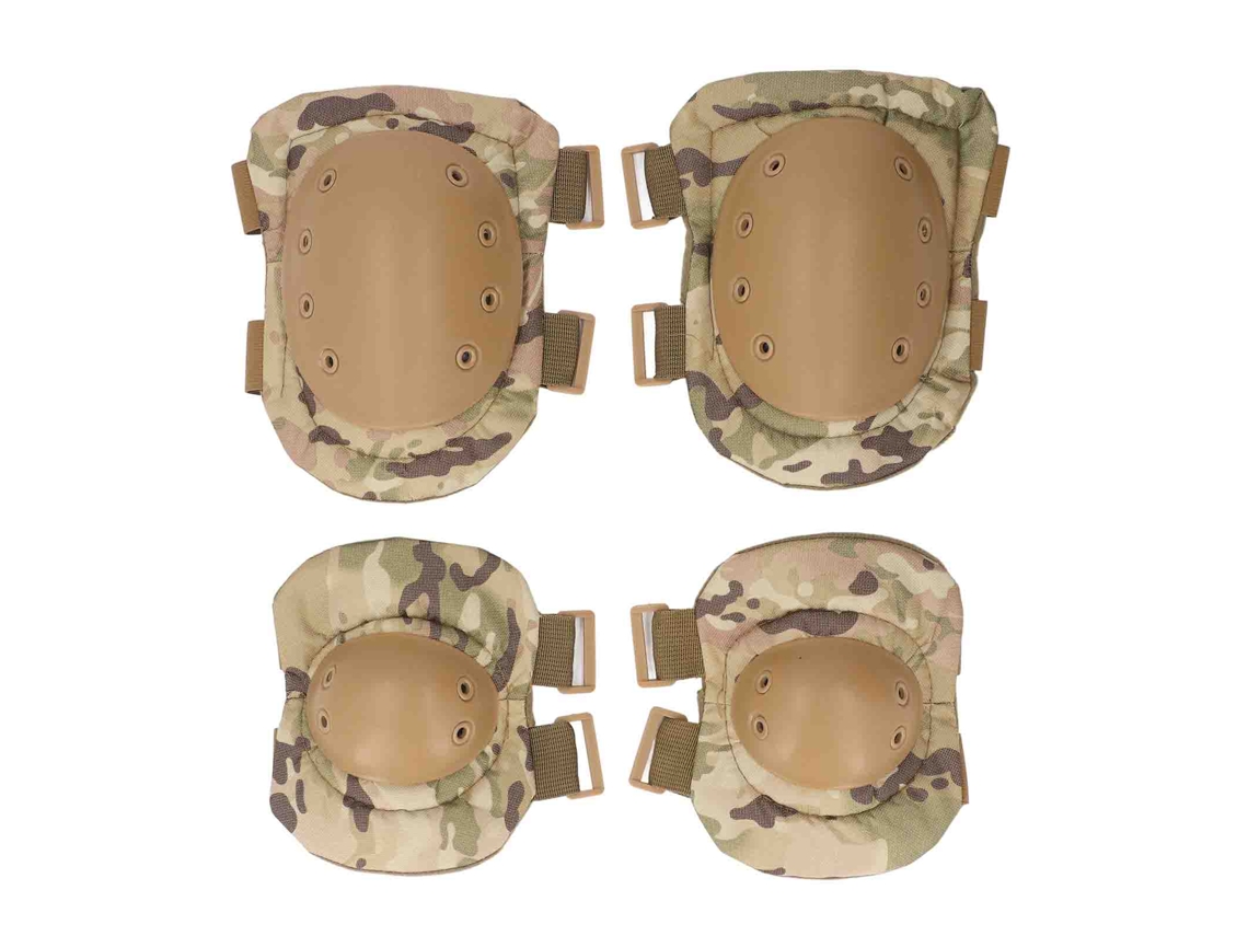 Conjunto De Protectores De Rodilla Y Codo Para Construcción, Mantenimiento Y Jardinería - Color Camuflaje