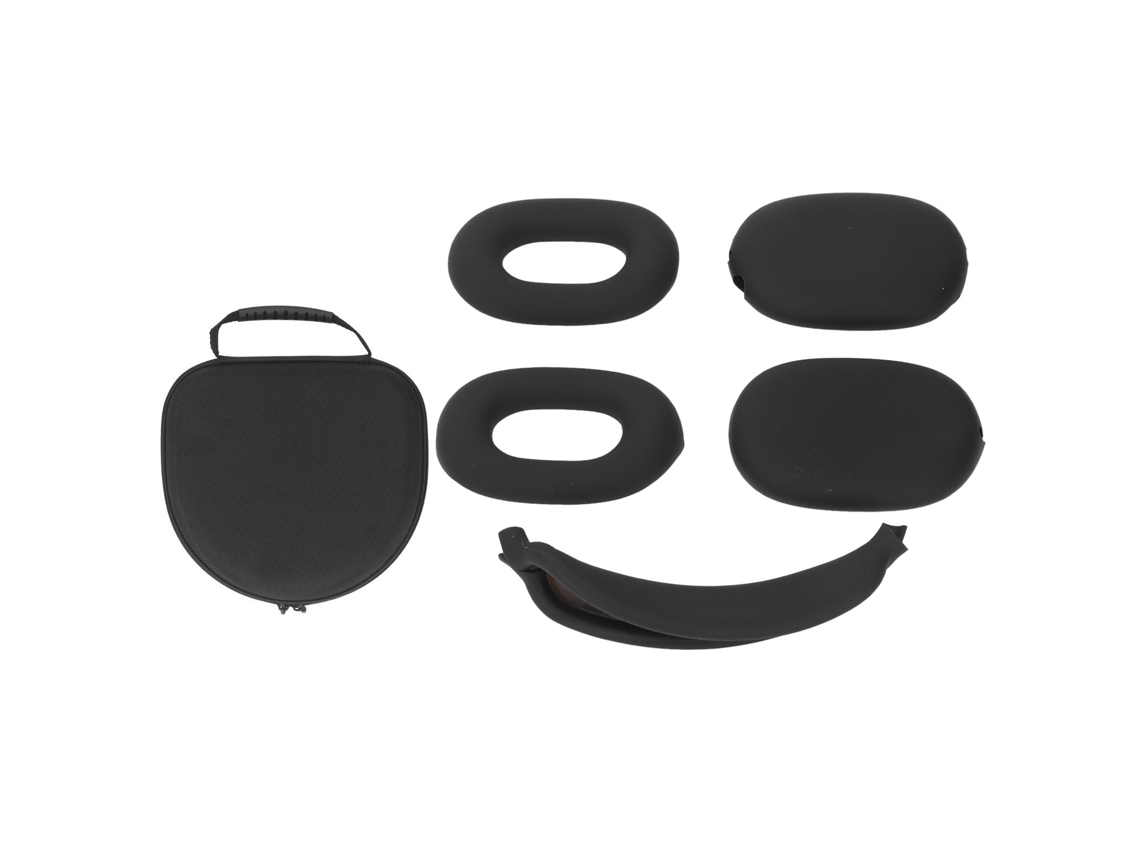 Estuche Rígido De Eva Para Auriculares Con Almohadillas Y Diadema Portátil - Negro