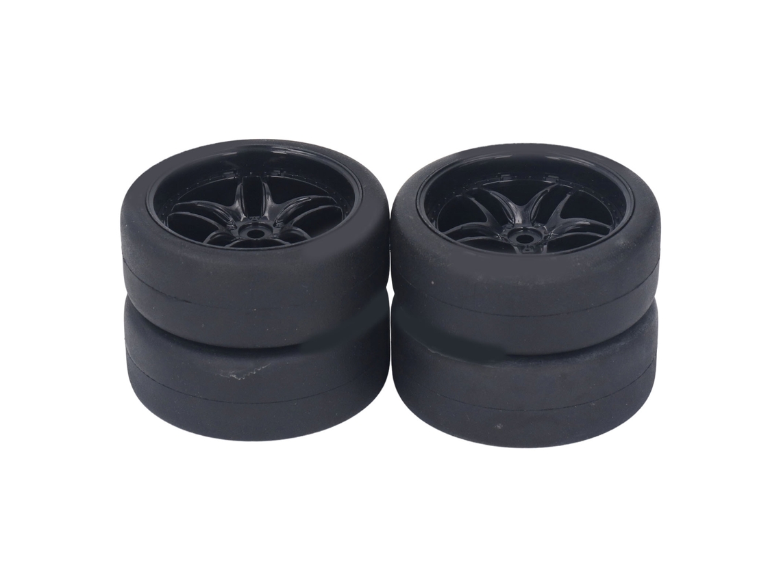 neumáticos RC resistentes al desgaste y estables para coches RC a escala 1/10 Tamiya TT01 TT02 XV01 94122 Negro