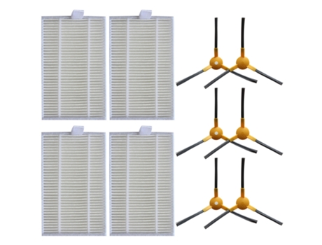 10 unid/set filtros cepillos laterales para Ropo Glass 3 Aspiradora Robótica pieza de aspiradora aspiradora doméstica herramienta de limpieza reemp...