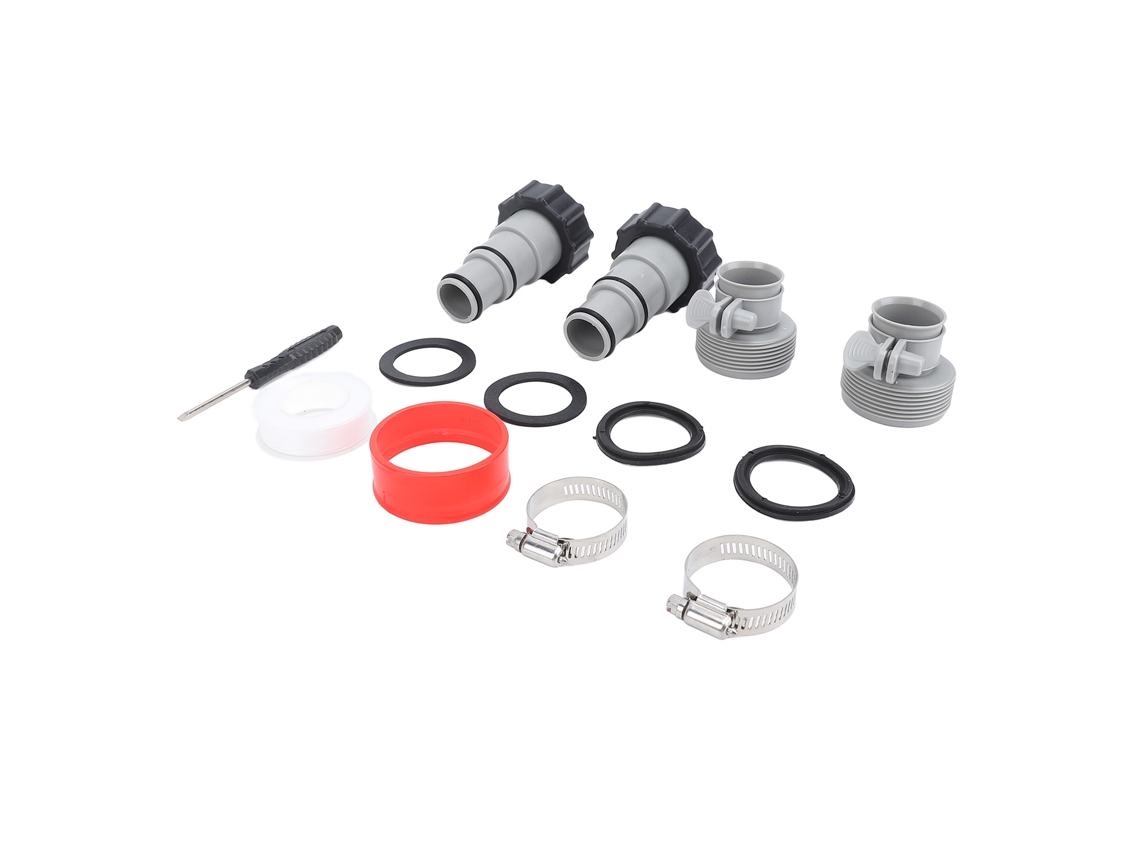 Kit Adaptador Para Manguera De Piscina Aru, Conexiones Roscadas, Abrazaderas, Juntas Y Repuestos.