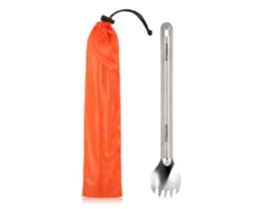 Cuchara/tenedor De Titanio Ligero Con Mango Largo Para Acampar, Hacer Senderismo Y Picnics Tomshoo