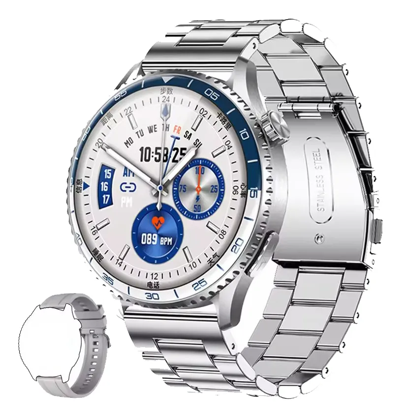 Reloj inteligente AMOLED para hombre, ECG, PPG, azúcar en sangre, presión arterial, deporte, salud, reloj inteligente con Bluetooth, Callvayotoy