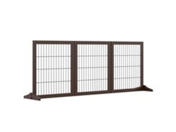 Barrera De Seguridad Para Perros, Pino, 185x36x71cm, Marrón