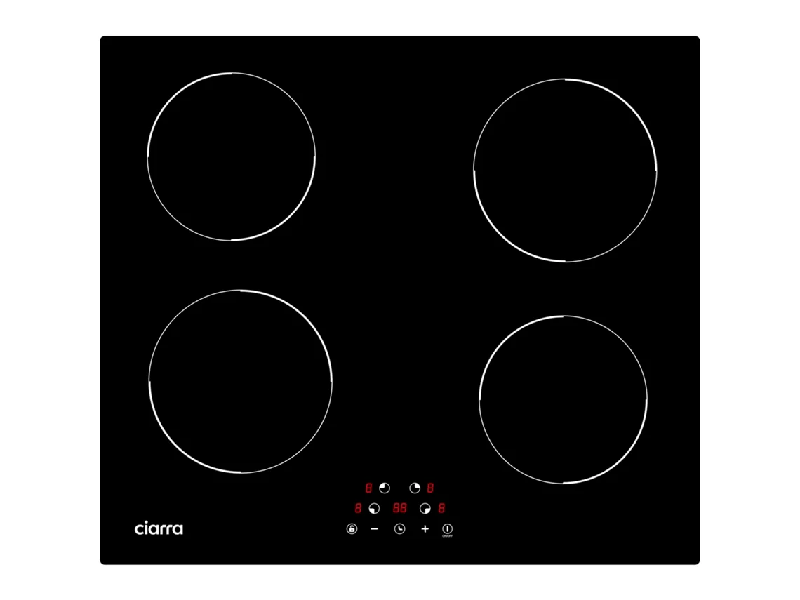 Placa de Induccíon CIARRA CD4BIH-D (Eléctrica - 59 cm - Negro)