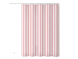 Cortina de ducha de rayas verticales, decoración de baño con lazo Retro KOFIHETY