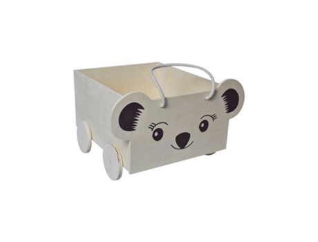 Carrito de madera koala 34 x 30 x 20,5 cm