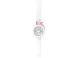 Reloj De Dibujos Animados (blanco) - Mini Ventilador De Mano Recargable Para Exteriores - Juguete Navideño Para Niños