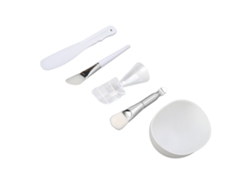 Kit de bricolaje para mascarillas faciales, espátula, recipiente, cepillo, cerdas suaves de silicona