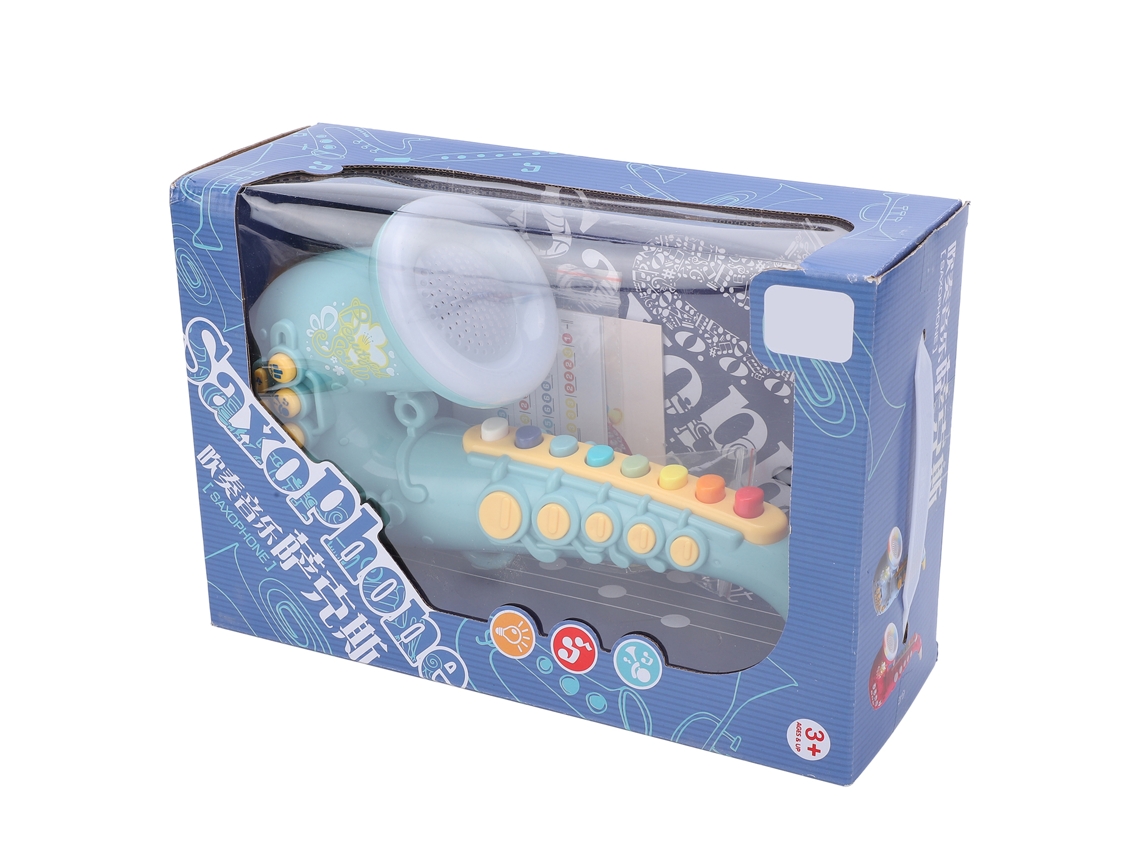 Bj-brinquedo Saxofone Simulação Instrumento Musical Educativo Para Crianças Presente Azul