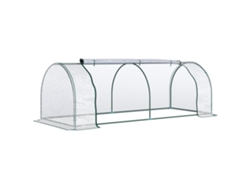 Invernadero Con Estructura De Soporte, Aislamiento De Acero Y Pvc, 250x100x80cm