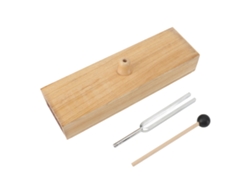 Juego De Diapasones De 256 Hz Con Caja De Resonancia De Madera Y Martillo Para Sanación Y Meditación.