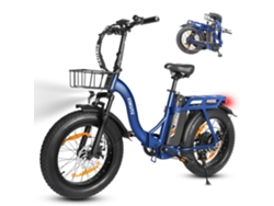 Eskute D202 E-bike - Motor 250w Batería 48v20.8ah 20x4 Frenos De Disco Mecánicos - Azul