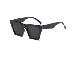 Gafas De Sol De Mujer Estilo Ojo De Gato, Cuadradas, Modernas, Extragrandes, Clásicas, Con Montura Negra Y Lentes Grises, Protección Uv400.