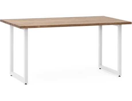 Mesa de Comedor BOX FURNITURE ICSM-80200730 30AB-BL-EV (Blanco - Madera, Acero - 200x80x75 cm)