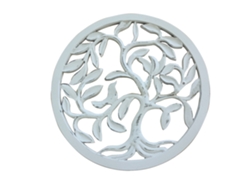 Adorno Arbol de la Vida Blanco de Madera 40X1X40cm Colgante Mandalas Decorativos Mandalas Decorativos Pared BY SIGRIS