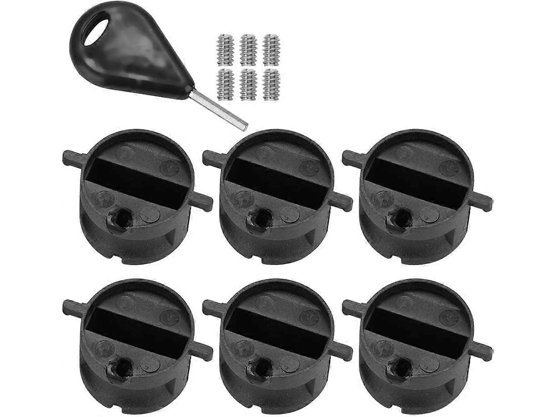 Rebe-conjunto De 6 Tapas Fcs G5 Para Quillas De Tabla De Surf Con Llave Hexagonal, Tornillos Y Herramienta Compatible Northcore Negro