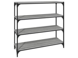 Maison Exclusive - Estantería Contrachapada Y Acero Gris Sonoma 100x33x100 Cm