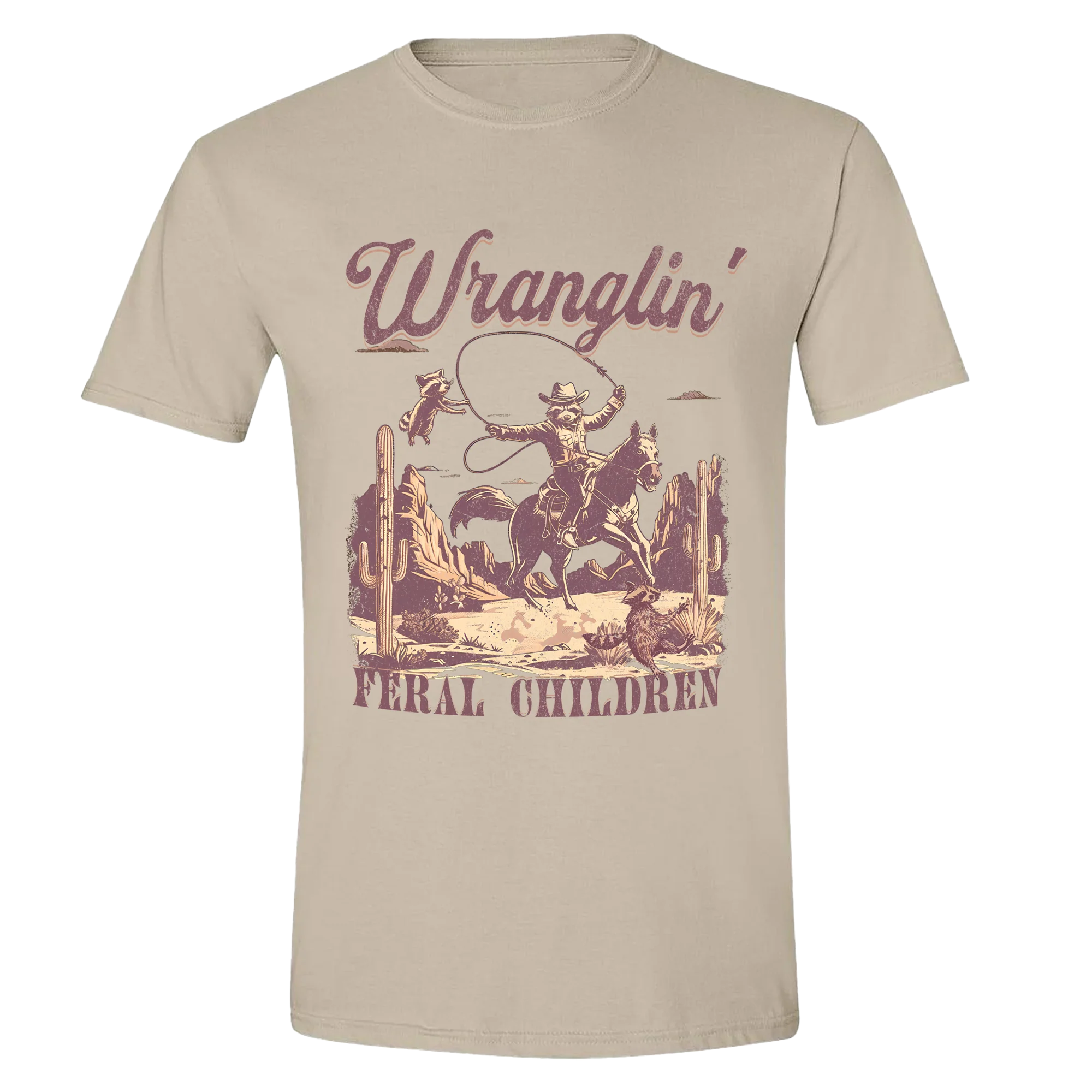 Wranglin' Feral Children T-shirt Unisex Rockinstone Size:xl