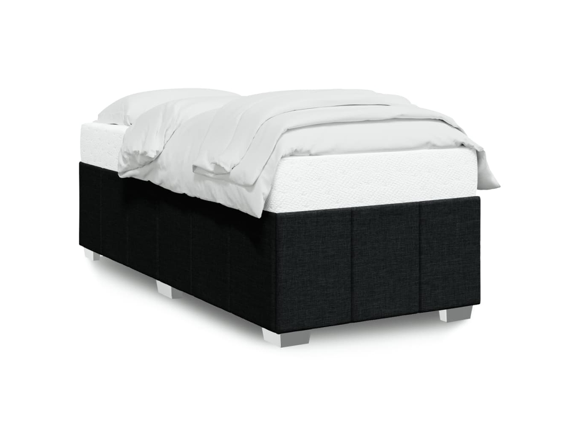 Maison Exclusive - Estructura De Cama Sin Colchón Tela Negro 80x200 Cm
